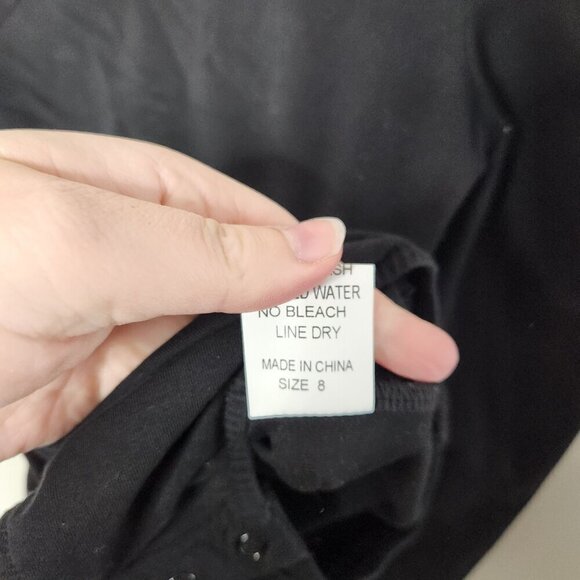 REMIE GIRL Solid Black Long Sleeve Leotard - Picture 6 of 6